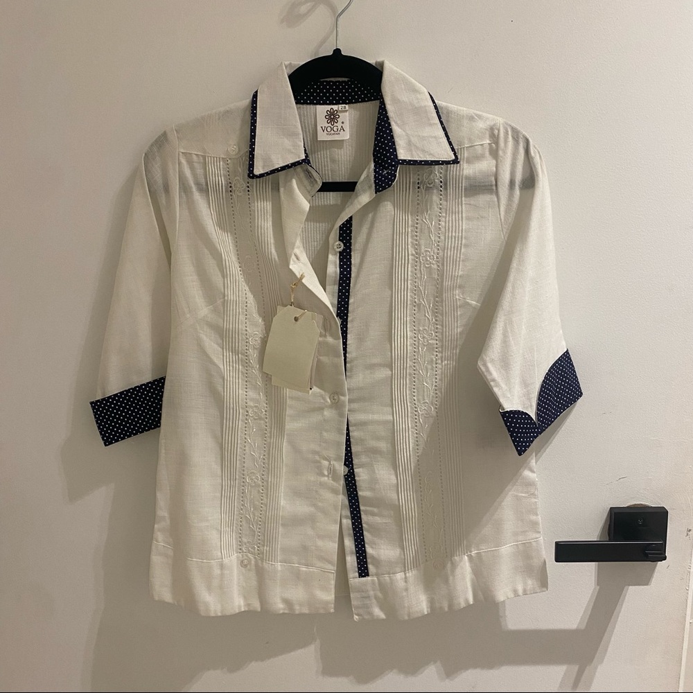 Voga Traditional Handmade Guayabera Women Shirt